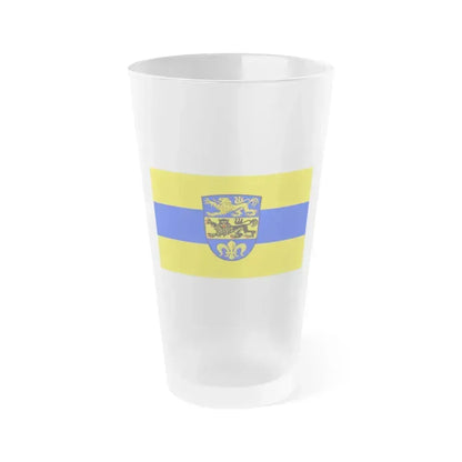 Flag of Dillingen an der Donau Germany - Frosted Pint Glass 16oz 16oz Frosted - Go Mug Yourself