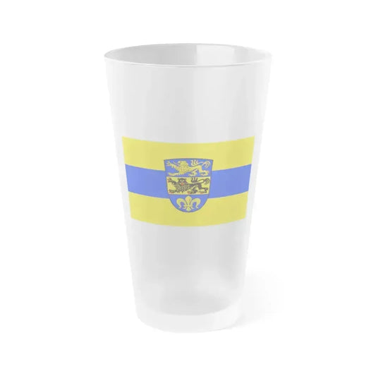 Flag of Dillingen an der Donau Germany - Frosted Pint Glass 16oz 16oz Frosted - Go Mug Yourself