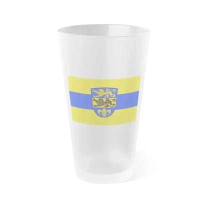 Flag of Dillingen an der Donau Germany - Frosted Pint Glass 16oz 16oz Frosted - Go Mug Yourself