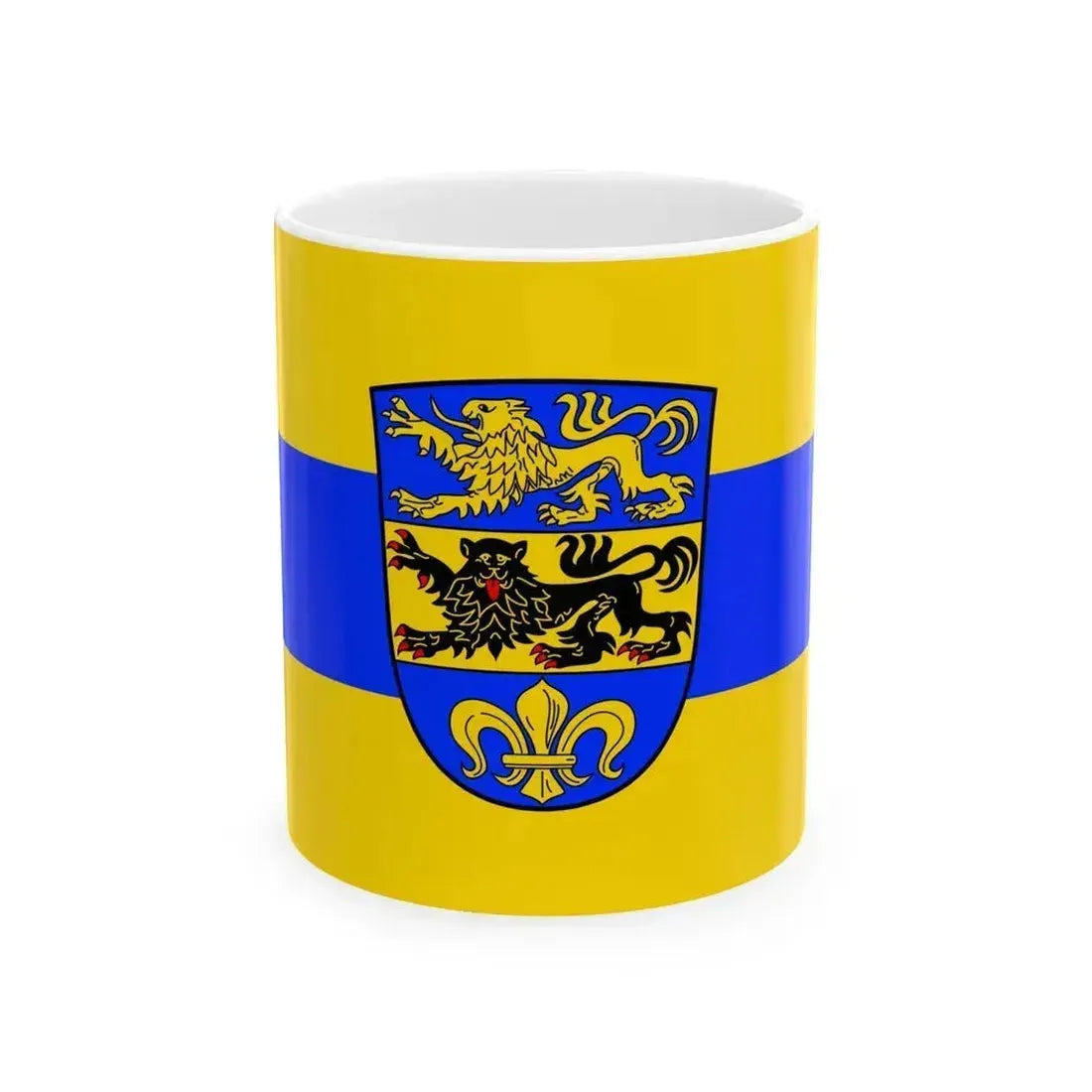 Flag of Dillingen an der Donau Germany - White Coffee Mug 11oz - Go Mug Yourself