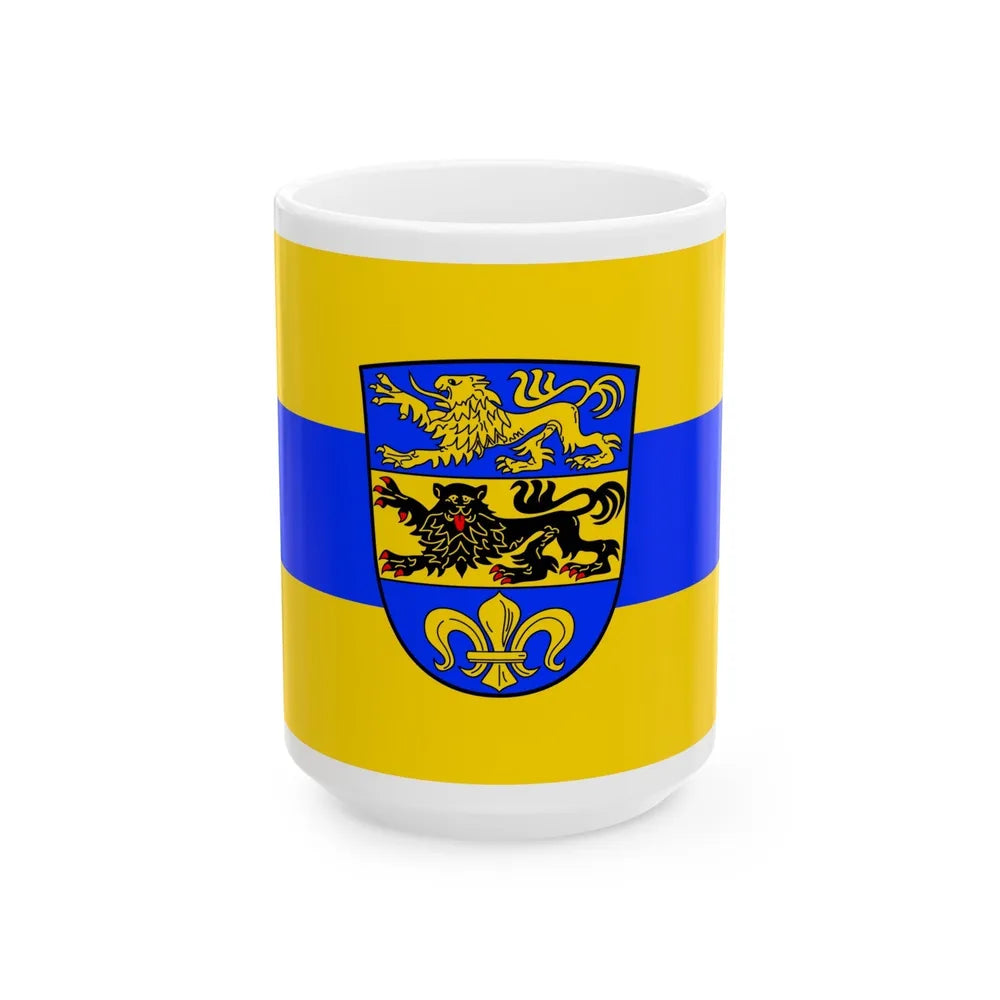 Flag of Dillingen an der Donau Germany - White Coffee Mug-15oz-Go Mug Yourself