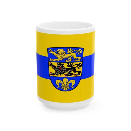 Flag of Dillingen an der Donau Germany - White Coffee Mug 15oz - Go Mug Yourself