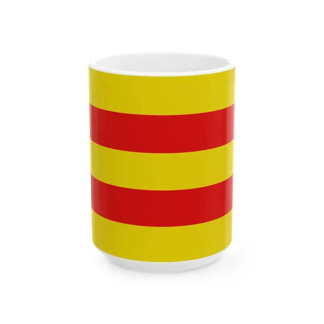 Flag of Dilsen-Stokkem (Belgium) White Coffee Mug 15oz - Go Mug Yourself