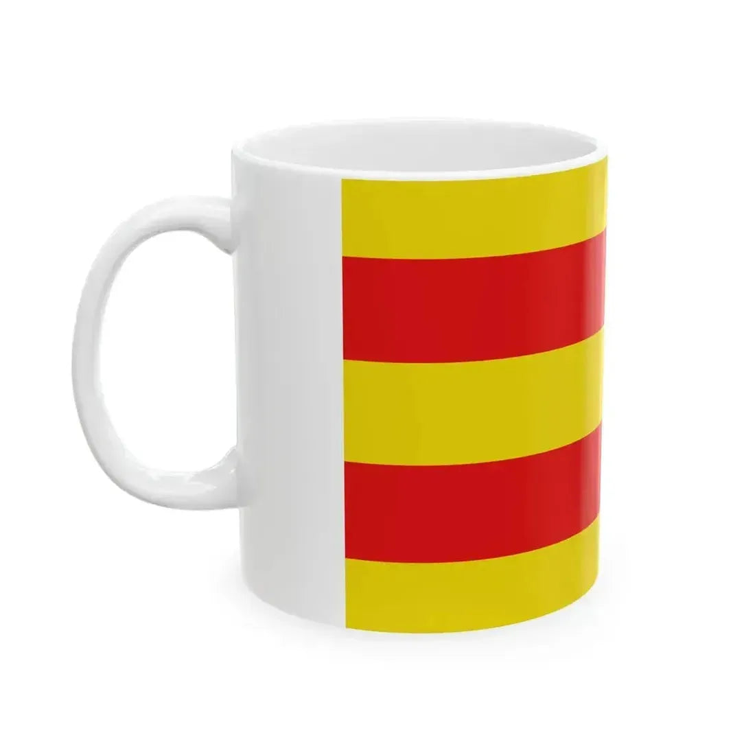 Flag of Dilsen-Stokkem (Belgium) White Coffee Mug - Go Mug Yourself