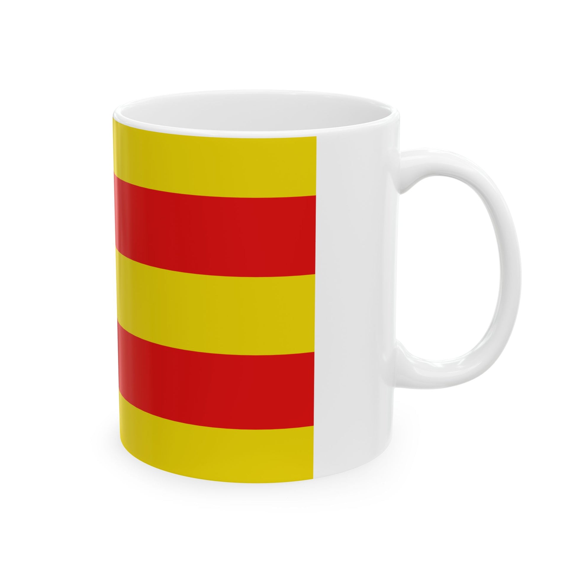 Flag of Dilsen-Stokkem (Belgium) White Coffee Mug-Go Mug Yourself