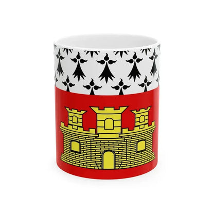 Flag of Dinan (France) White Coffee Mug 11oz - Go Mug Yourself