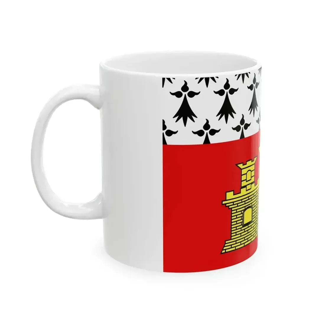Flag of Dinan (France) White Coffee Mug - Go Mug Yourself