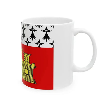 Flag of Dinan (France) White Coffee Mug - Go Mug Yourself