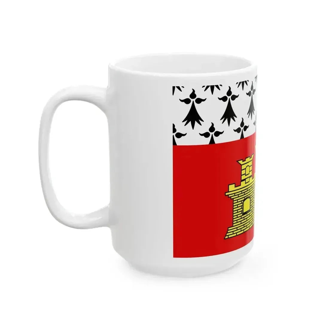 Flag of Dinan (France) White Coffee Mug - Go Mug Yourself