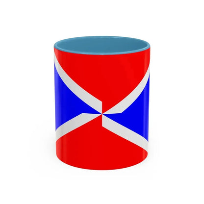 Flag of Dingli Malta - Accent Coffee Mug 11oz Light Blue - Go Mug Yourself