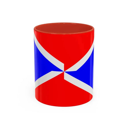 Flag of Dingli Malta - Accent Coffee Mug 11oz Red - Go Mug Yourself