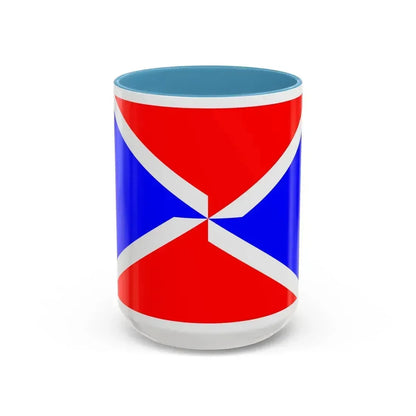 Flag of Dingli Malta - Accent Coffee Mug 15oz Light Blue - Go Mug Yourself