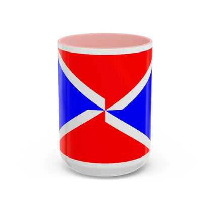 Flag of Dingli Malta - Accent Coffee Mug 15oz Pink - Go Mug Yourself