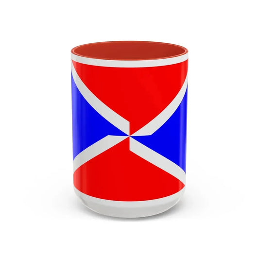 Flag of Dingli Malta - Accent Coffee Mug 15oz Red - Go Mug Yourself
