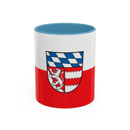 Flag of Dingolfing Landau Germany - Accent Coffee Mug 11oz Light Blue - Go Mug Yourself
