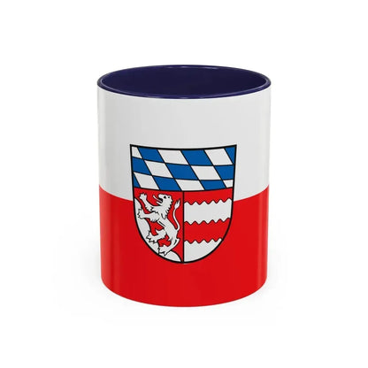 Flag of Dingolfing Landau Germany - Accent Coffee Mug 11oz Navy - Go Mug Yourself