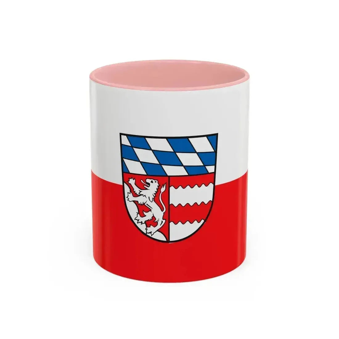 Flag of Dingolfing Landau Germany - Accent Coffee Mug 11oz Pink - Go Mug Yourself