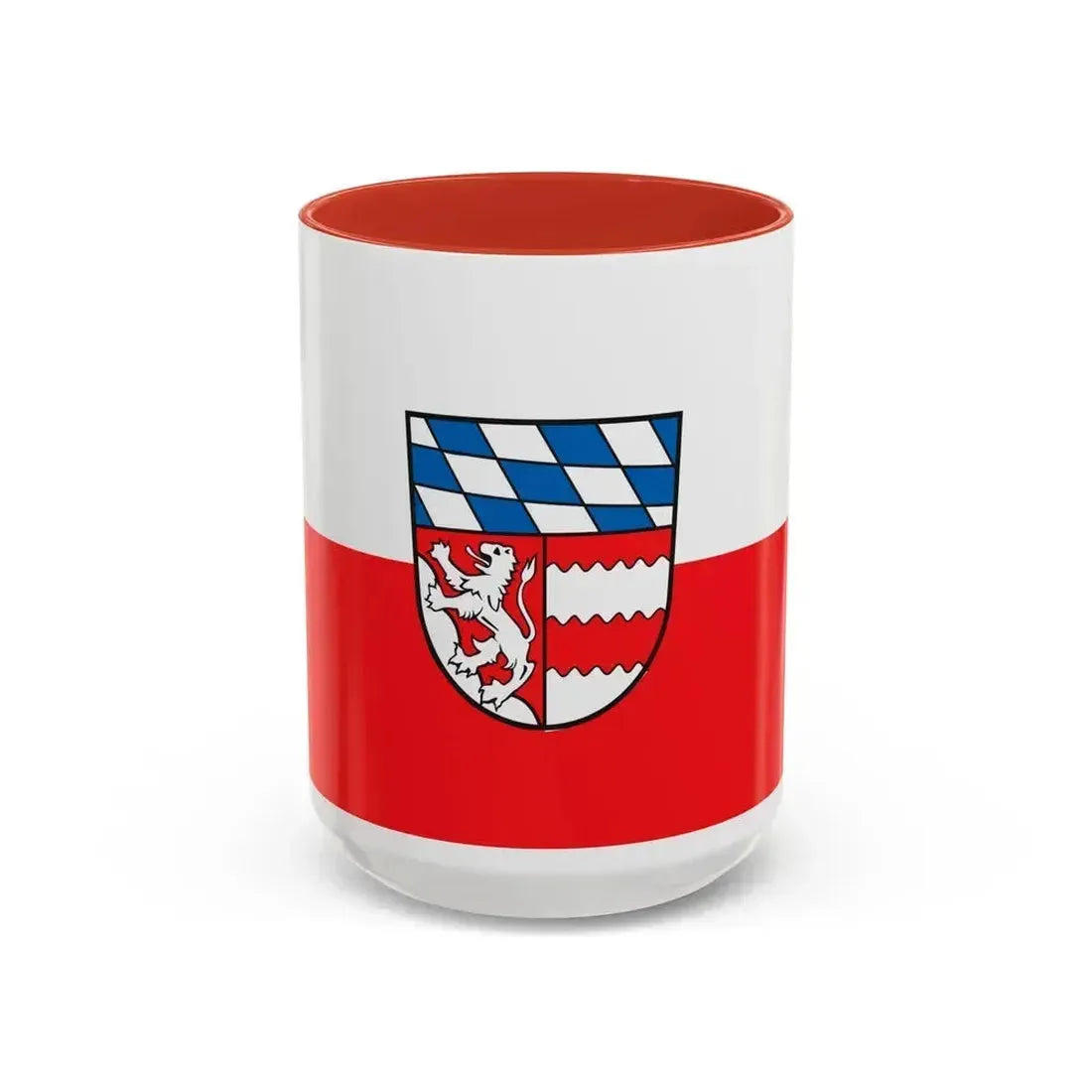 Flag of Dingolfing Landau Germany - Accent Coffee Mug 15oz Red - Go Mug Yourself