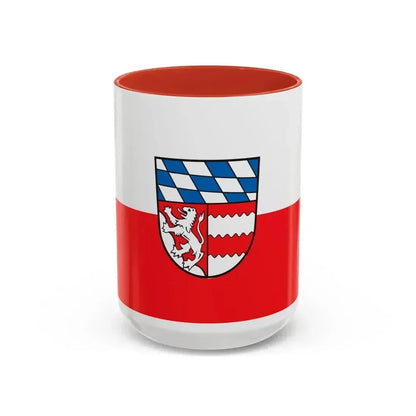 Flag of Dingolfing Landau Germany - Accent Coffee Mug 15oz Red - Go Mug Yourself