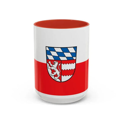 Flag of Dingolfing Landau Germany - Accent Coffee Mug 15oz Red - Go Mug Yourself