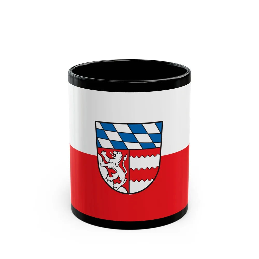 Flag of Dingolfing Landau Germany - Black Coffee Mug-11oz-Go Mug Yourself