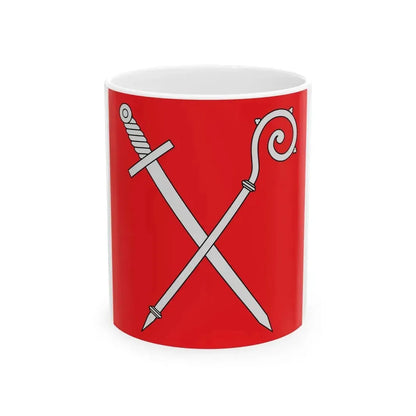 Flag of Diocese of Sion (Switzerland) White Coffee Mug 11oz - Go Mug Yourself