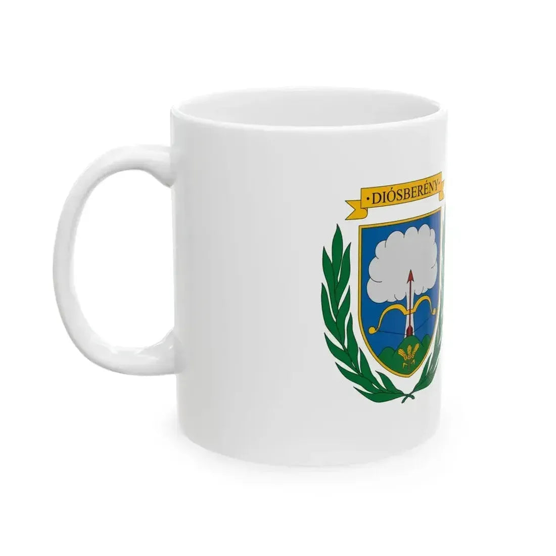 Flag of Diosbereny (Hungary) White Coffee Mug - Go Mug Yourself