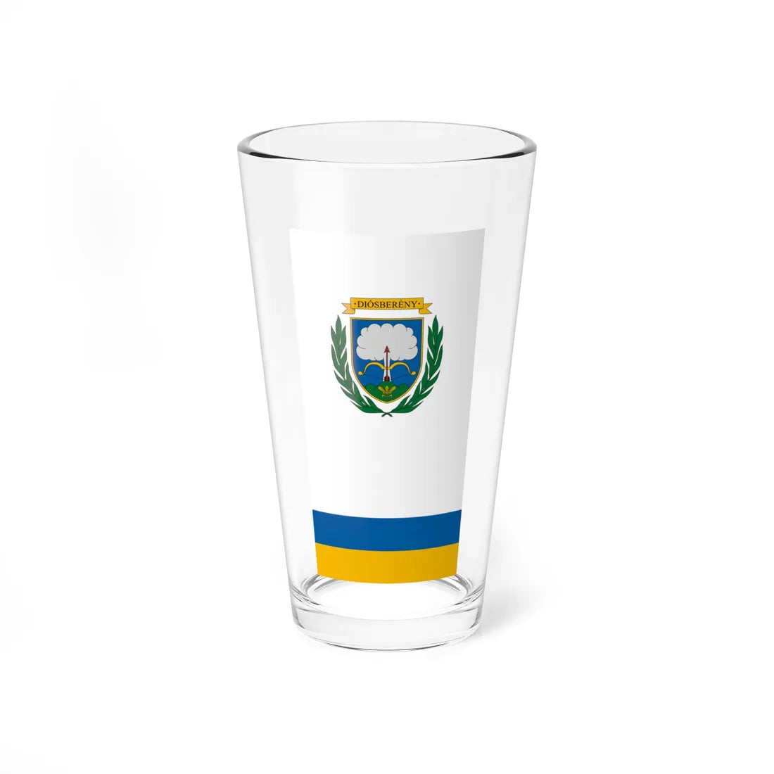 Flag of Diosbereny vertical (Hungary) Pint Glass 16oz 16oz - Go Mug Yourself