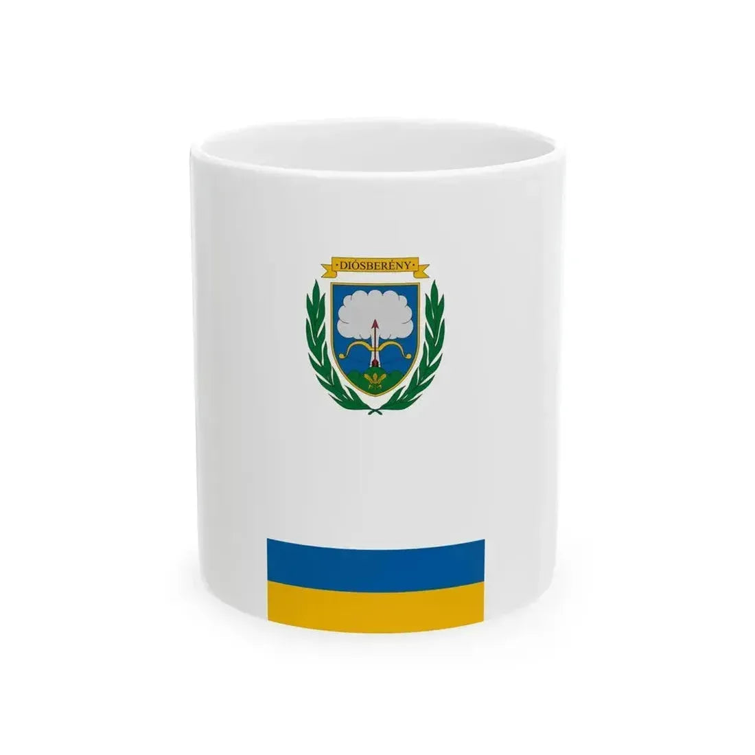 Flag of Diosbereny vertical (Hungary) White Coffee Mug 11oz - Go Mug Yourself