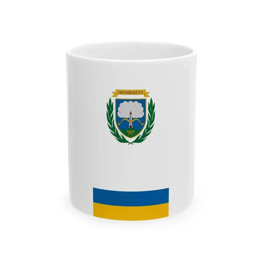 Flag of Diosbereny vertical (Hungary) White Coffee Mug 11oz - Go Mug Yourself