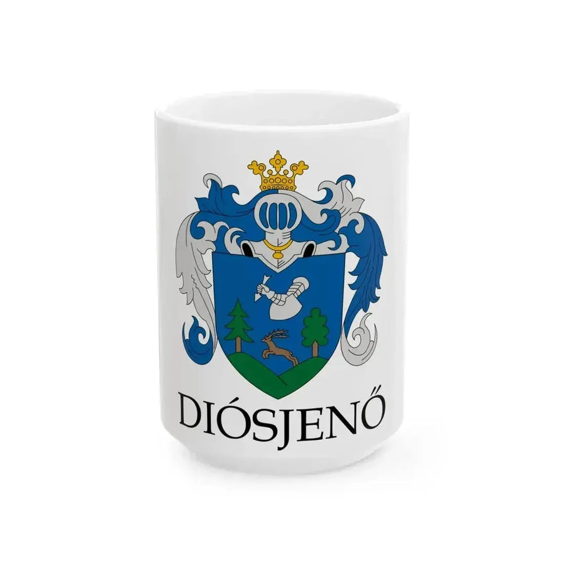 Flag of Diosjeno (Hungary) White Coffee Mug 15oz - Go Mug Yourself