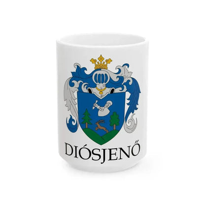 Flag of Diosjeno (Hungary) White Coffee Mug 15oz - Go Mug Yourself