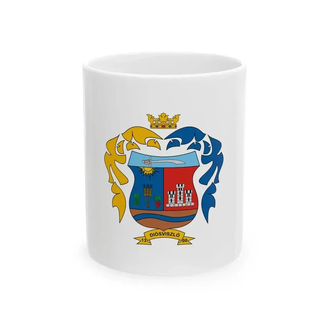 Flag of Diosviszlo (Hungary) White Coffee Mug 11oz - Go Mug Yourself
