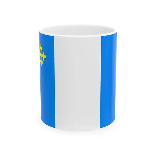 Flag of District Rezina (Moldova) White Coffee Mug 11oz - Go Mug Yourself