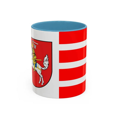 Flag of Dithmarschen Germany - Accent Coffee Mug 11oz Light Blue - Go Mug Yourself