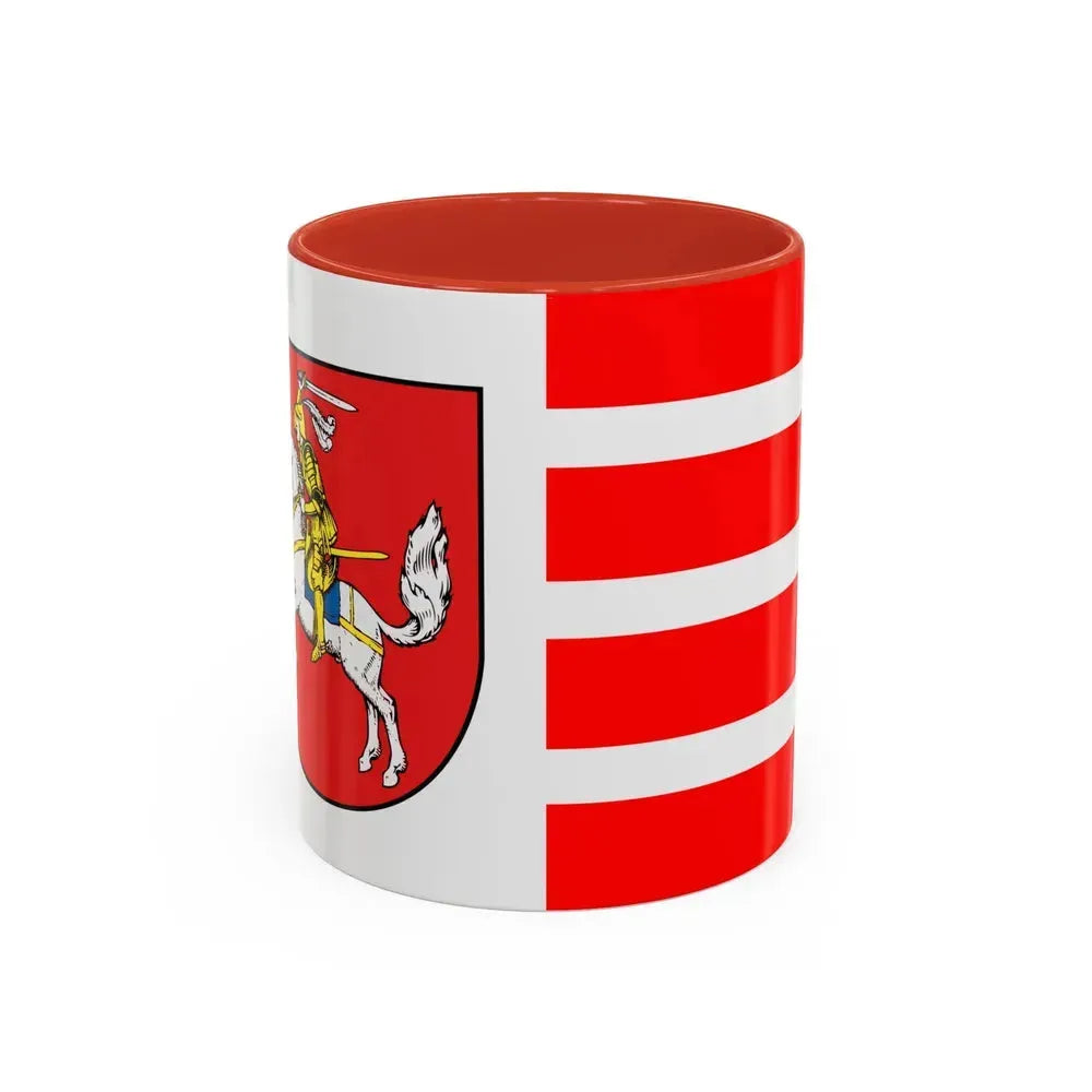 Flag of Dithmarschen Germany - Accent Coffee Mug 11oz Red - Go Mug Yourself