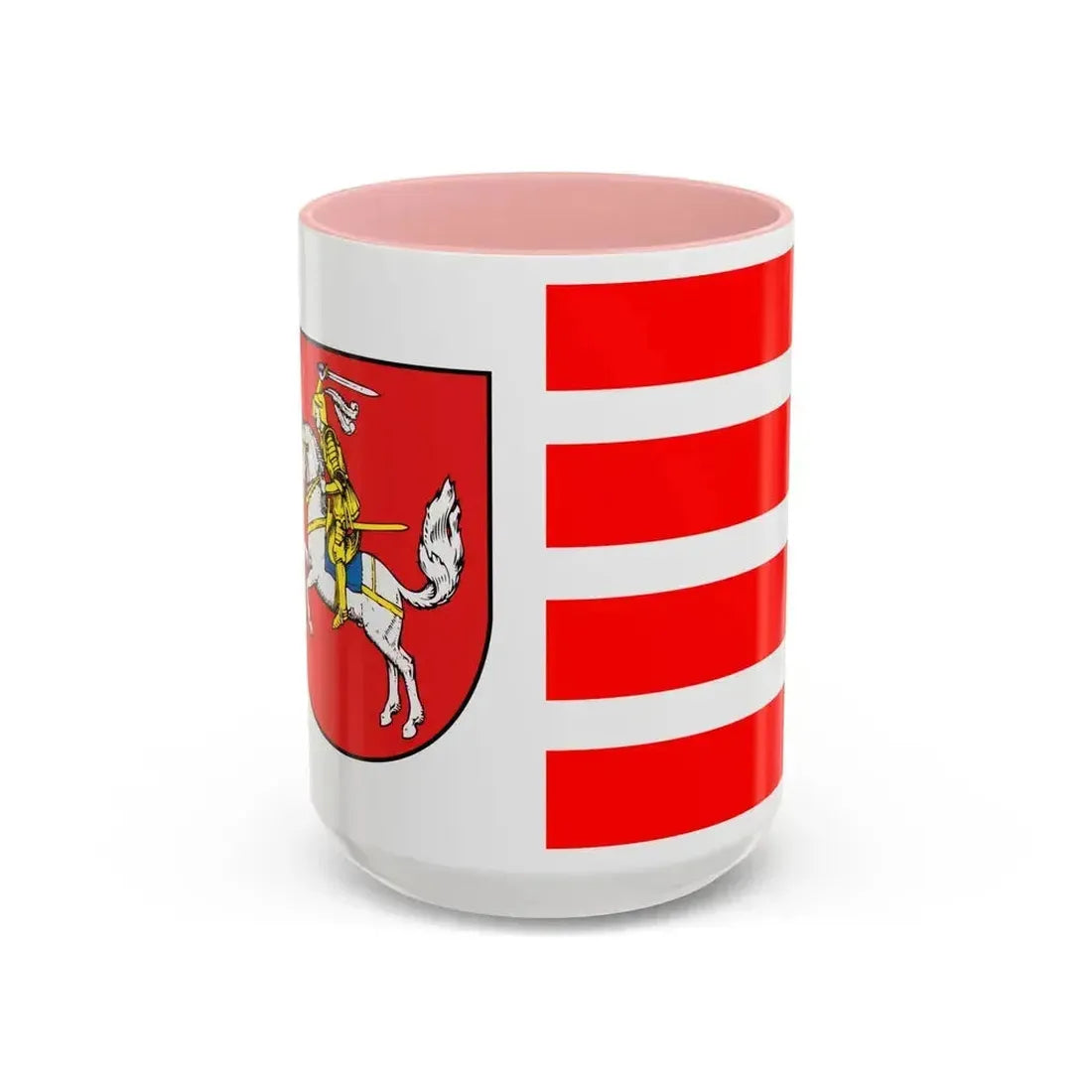 Flag of Dithmarschen Germany - Accent Coffee Mug 15oz Pink - Go Mug Yourself