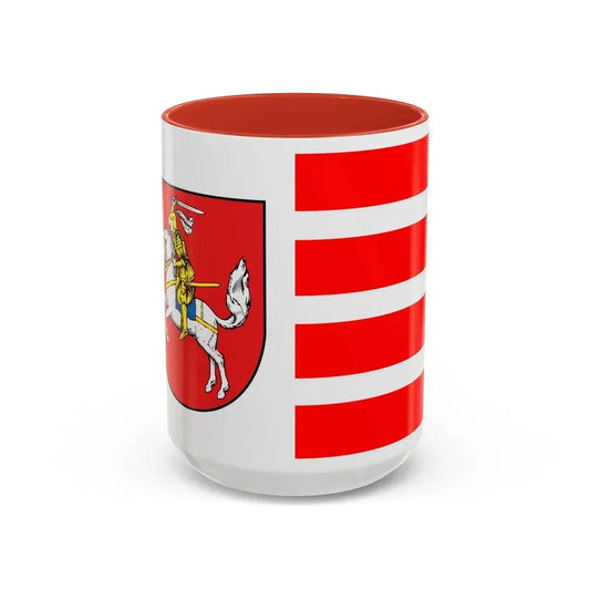 Flag of Dithmarschen Germany - Accent Coffee Mug 15oz Red - Go Mug Yourself