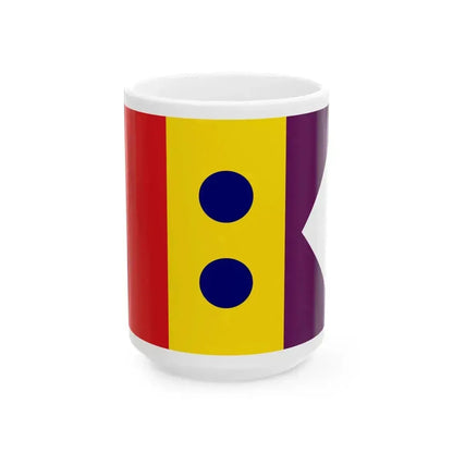 Flag of Division General Spain 1931-1939 (Spain) White Coffee Mug 15oz - Go Mug Yourself