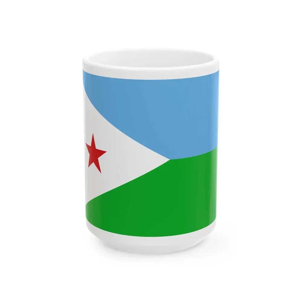 Flag of Djibouti (Djibouti) White Coffee Mug 15oz - Go Mug Yourself