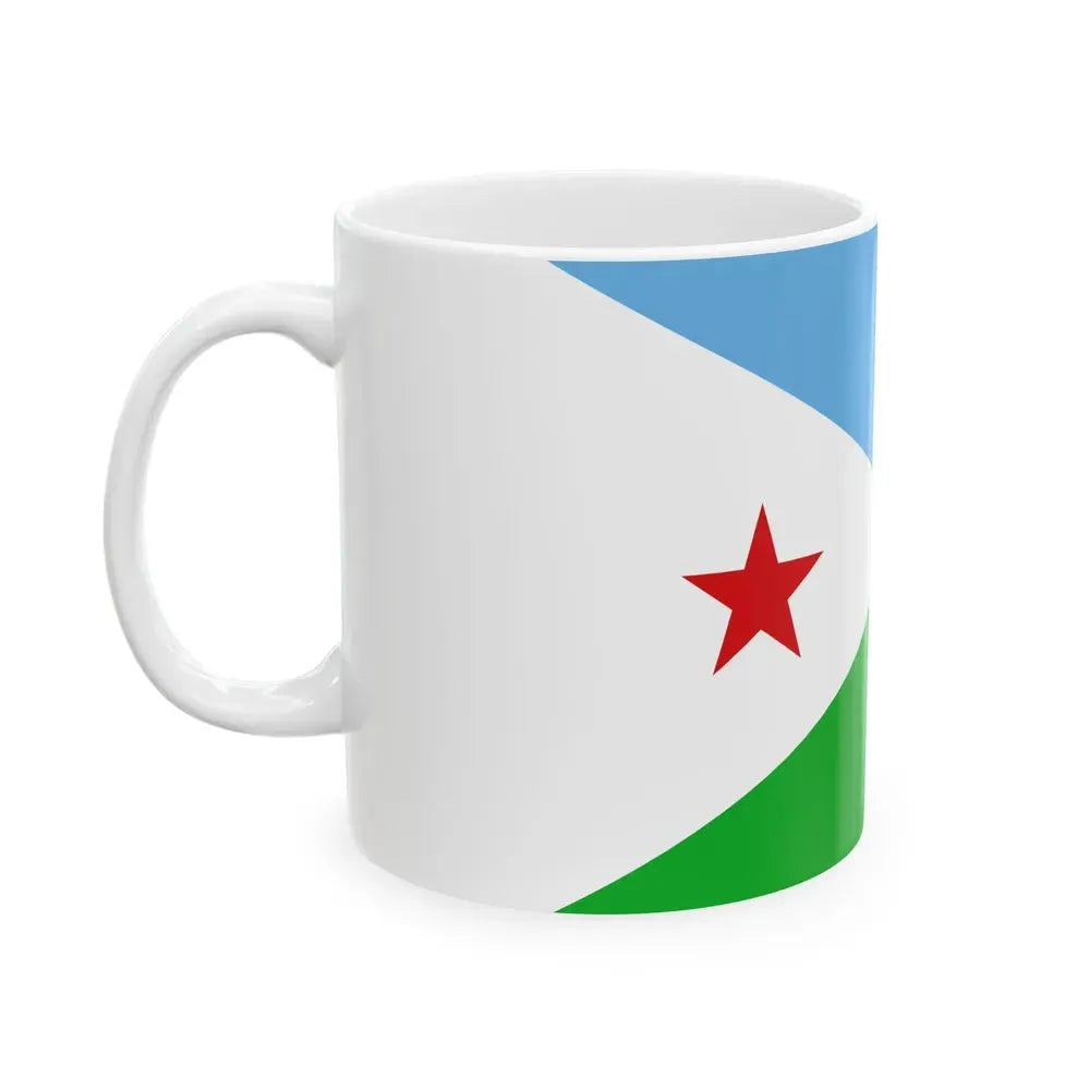 Flag of Djibouti (Djibouti) White Coffee Mug - Go Mug Yourself