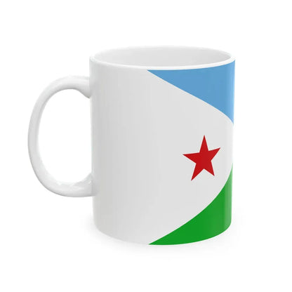 Flag of Djibouti (Djibouti) White Coffee Mug - Go Mug Yourself