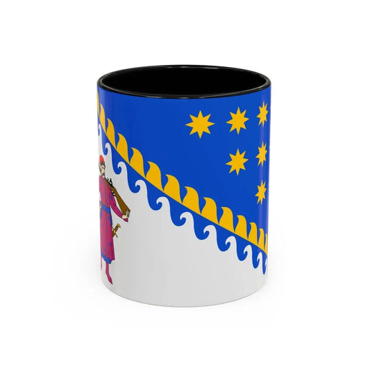 Flag of Dnipropetrovsk Oblast Ukraine - Accent Coffee Mug 11oz Black - Go Mug Yourself