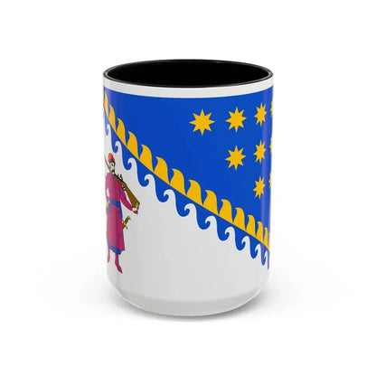 Flag of Dnipropetrovsk Oblast Ukraine - Accent Coffee Mug 15oz Black - Go Mug Yourself