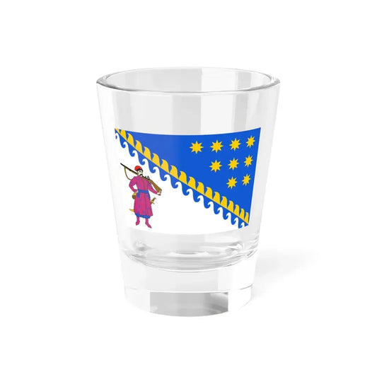 Flag of Dnipropetrovsk Oblast Ukraine - Shot Glass 1.5oz 1.5oz - Go Mug Yourself