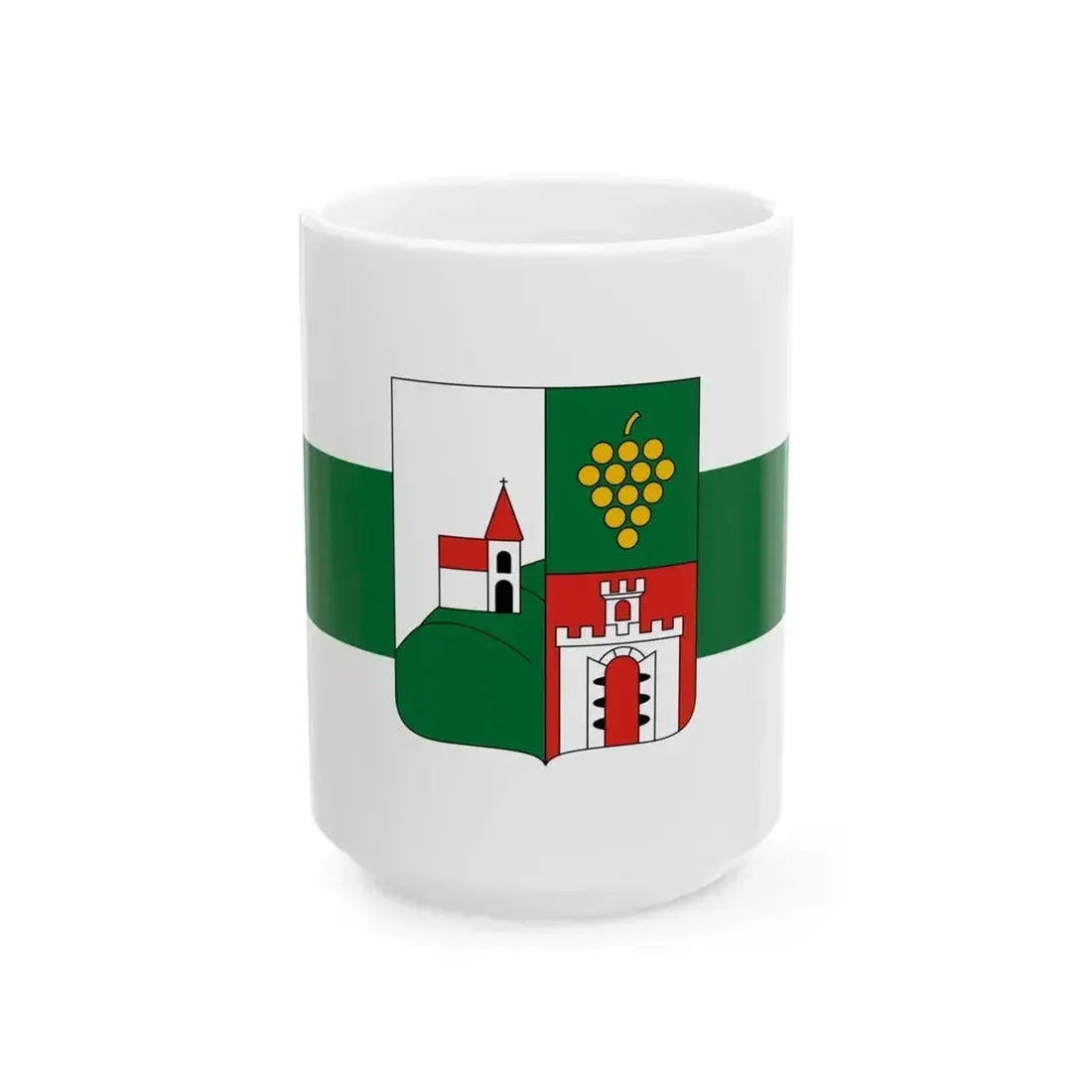 Flag of Doba (Hungary) White Coffee Mug 15oz - Go Mug Yourself