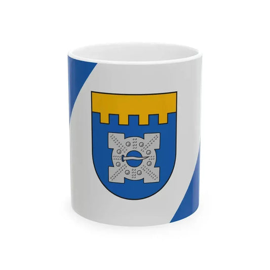 Flag of Dobeles novads (Latvia) White Coffee Mug 11oz - Go Mug Yourself