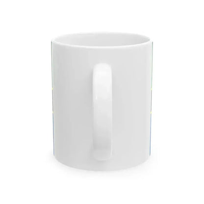 Flag of Dobropillia raion (Ukraine) White Coffee Mug - Go Mug Yourself