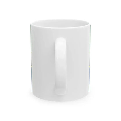 Flag of Dobropillia raion (Ukraine) White Coffee Mug - Go Mug Yourself