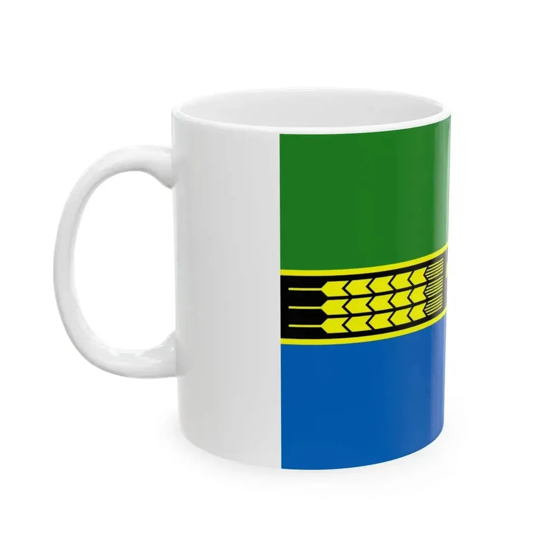 Flag of Dobropillia raion (Ukraine) White Coffee Mug - Go Mug Yourself